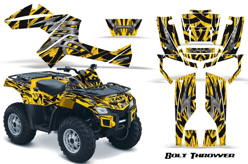 Can-Am Outlander 800 Graphics Kit Bolt Thrower Yellow YB